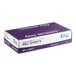 A purple and white box of Choice Heavy Weight Interfolded Deli Wrap Wax Paper on a counter.
