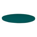 A close-up of a 24" round turquoise table top with a microtexture surface.