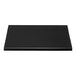A black rectangular Perfect Tables microtexture table top on a white background.
