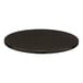 A Perfect Tables 48" Outdoor Round Black Table Top with Gold Sparkle on a table.