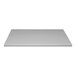 A rectangular Perfect Tables outdoor table top in stone gray with a black border on a white background.
