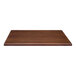 A dark brown woodgrain Perfect Tables table top.