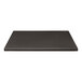 A black square Perfect Tables table top with a smooth surface and silver sparkle on a white background.