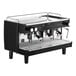 A black and stainless steel Gaggia Vetro espresso machine.
