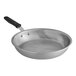 A Vollrath Wear-Ever aluminum fry pan with a black silicone handle.