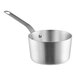 A silver Vollrath Wear-Ever aluminum saucepan with a plated handle.