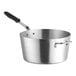 A silver Vollrath Wear-Ever aluminum sauce pan with a black handle.