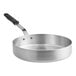 A Vollrath Wear-Ever aluminum saute pan with a black silicone handle.