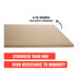 A cardboard box with the words "stronger than MDF" and "high resistance to humidity" on a table.