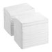 A stack of white Dixie 1-ply full fold paper napkins.