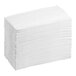 A stack of white Dixie Basic tall-fold paper napkins.