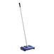 A blue and black Carlisle Duo-Sweeper floor sweeper.