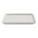 An American Metalcraft Blend Collection cream melamine square plate with a white background.