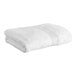 A folded white Lavex Luxury bath sheet towel.