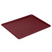 A burgundy rectangular Cambro dietary tray.