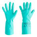 A pair of green rubber gloves with sandpatch grips.