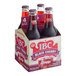 A cardboard box of IBC Black Cherry Soda 12 fl. oz. glass bottles.