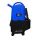 A blue and black U.S. Products carpet spotter machine.