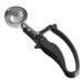 A black and silver Choice EZ Grip ice cream scoop with a handle.