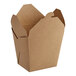 A package of Emperor's Select microwavable brown paper take-out boxes with lids.