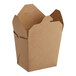 An Emperor's Select Kraft paper take-out box with a lid.
