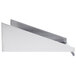 A silver metal shelf from Advance Tabco for a microwave.