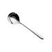 A Hepp Carlton stainless steel soup spoon with a handle.