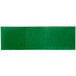 A green rectangular paper napkin band on a white background.
