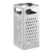 A Vollrath Traex stainless steel box grater with handles and 4 sides.