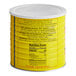 A yellow Luxardo can with black and red text and a white lid.