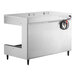 A stainless steel Hatco freestanding multi-product warming station with a black handle.