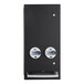A black rectangular Bobrick TrimLineSeries door with two buttons.
