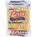 A white package of Zesta unsalted saltine crackers.