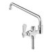 A silver chrome Regency Pre-Rinse Add-On Faucet with a long handle.