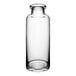 An Acopa clear glass water bottle with a cap on a white background.
