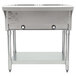 An Eagle Group stainless steel electric hot food table with two shelves.
