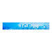 A blue rectangular banner with white text that says "ice"