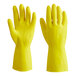 A pair of yellow Lavex rubber gloves.