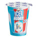 An ICEE Blue and Vanilla Float cup with blue and white stripes and a white label.