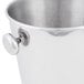 A Vollrath stainless steel wine bucket with handles.