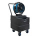 A blue and black XPOWER Portable Misting Fan on a black container.