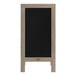 A Flash Furniture wooden A-frame chalkboard with a vintage wood frame.
