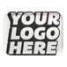 A white Cambro rectangular tray with the words "your logo here" in black.