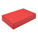 A red rectangular 2-piece candy box with a lid.
