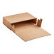 A brown cardboard mailer with an open lid.