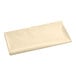 A folded ivory rectangular plastic table cover package.