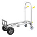 A silver Wesco Industrial Products junior hand truck with black wheels.