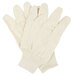 A pair of Cordova white Ramie / Cotton blend canvas gloves.