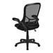 A Flash Furniture Porter black office chair with a mesh back.
