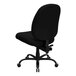 A Flash Furniture black fabric office chair with wheels.